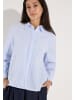 More & More feminine Bluse, Streifen u. Blumendessin in stripes fresh skyblue