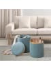 COSTWAY Sitzhocker 2er Set in Blau