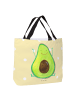 Mr. & Mrs. Panda Shopping Bag Avocado Glücklich ohne Spruch in Gelb Pastell