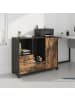 relaxdays Rollcontainer "Industrial" in Braun/ Schwarz - (B)90 x (H)70 x (T)35 cm
