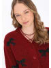 myMo Women Cardigan in burgundy melange