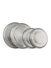 relaxdays 4er Set Herdabdeckplatten in Silber - Ø20 cm