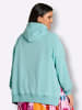 sheego Sweatshirt in royalblau-pink-bedruckt