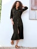 Heine Hemdblusenkleid in black-denim
