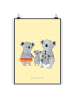 Mr. & Mrs. Panda Bild Koala Familie ohne Spruch in Gelb Pastell