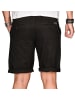 Alessandro Salvarini A. Salvarini Herren Designer Shorts kurze Hose Gürtel AS096 in Schwarz