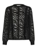 Cream Langarm-Bluse CRYana Straight fit in Pitch Black Animal