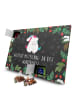 Mr. & Mrs. Panda Tee Adventskalender Einhorn Mitteilung mit Spruch in Kreidetafel