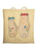Mr. & Mrs. Panda Tote Bag Bären mit Blumenkranz ohne Spruch in Gelb Pastell