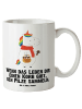 Mr. & Mrs. Panda XL Tasse Einhorn Pilz mit Spruch in Weiß