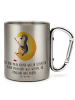 Mr. & Mrs. Panda Kaffeetasse Pinguin Mond mit Spruch in Silber