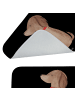 Mr. & Mrs. Panda Badteppich Hund Blume ohne Spruch in Schwarz
