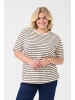 KAFFE curve T-Shirt kurzarm KCWinni Loose fit in Ant. White/Fudge Stripe