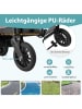 COSTWAY 2 in 1 Geschwisterwagen klappbar in Grau
