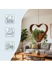 relaxdays Gartendeko "Herz" in Braun - (B)27 x (H)27 x (T)10 cm