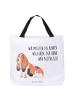 Mr. & Mrs. Panda Tasche Hund Basset Hound mit Spruch in Weiß