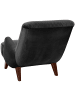 58 aufm Kessel Sessel Kajsa 71x80x101 Bezug Samtvelours Buche nussbaum/schwarz