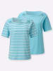 WITT WEIDEN Shirt-Set in aquamarin + aquamarin-weiß-geringelt