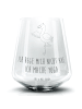 Mr. & Mrs. Panda Blümchentail Glas Flamingo Yoga mit Spruch in Transparent
