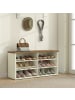 VASAGLE Schuhregal Island in Weiß-Braun - (B)100 x (H)50 x (T)29.5 cm