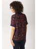 Aniston CASUAL Kurzarmbluse in bordeaux-marine-zimt