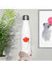 Mr. & Mrs. Panda Trinkflasche Blume Mohnblume ohne Spruch in Weiß