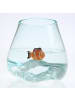 MARELIDA Teichdeko Fisch NEMO  für Aquarium schwimmend Porzellan L: 6,5cm in orange