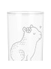 Mr. & Mrs. Panda Glas Capybara Blume mit Spruch in Transparent
