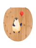Mr. & Mrs. Panda Motiv WC Sitz Pinguin Luftballon ohne Spruch in Braun