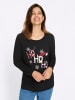 Sieh an! Langarmshirt in schwarz-weiß