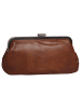 SPIKES & SPARROW Abendtasche echt Leder in cognac