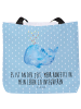 Mr. & Mrs. Panda Reisetasche Wal Konfetti mit Spruch in Blau Pastell
