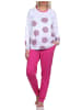 NORMANN langarm Schlafanzug Pyjama TupfenPunkte - 78540 in pink