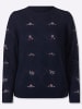 Sieh an! Ajour-Pullover in marine