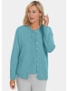GOLDNER Kurzgröße:  Kaschmirstrickjacke mit Rundhalsausschnitt Kaschmirstrickjacke mit Rundhals in aqua