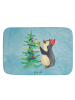Mr. & Mrs. Panda Badezimmerteppich Pinguin Weihnachtsbaum ohne S... in Eisblau