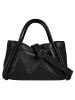 Cluty Handtasche 2 in 1 echt Leder in schwarz