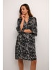 Kaffe Kleid KAhera A-shape in Black/White Graphic Snake