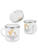 Mr. & Mrs. Panda Camping Emaille Tasse Danke Hundesitter mit Spruch in Weiß