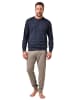 JP1880 Langer Schlafanzug in navy blau