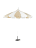 Beliani Marktschirm MINOA in Beige/Weiß - (W) 245 x (H) 269 x (L) 245 cm
