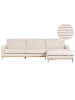 Beliani Ecksofa SIGGARD in Beige/Braun - (W) 293 x (H) 92 x (L) 168 cm linksseitig