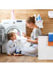relaxdays 3 x Wäschekorb in Grau - (B)55 x (H)63 x (T)35 cm