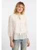 DreiMaster Vintage Damen Blusenshirt Mit Spitze in WOLLWEISS