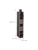 relaxdays Kleiderschrank-Hängeregal in Anthrazit - (B)16,5 x (H)106 x (T)31 cm