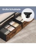 VASAGLE Bettgestell in Schwarz-Braun - (B)140.5 x (H)104.5 x (T)218.3 cm