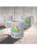 Mr. & Mrs. Panda Becher Fuchs Bester Zuhörer der Welt mit Spruch in Grau Pastell