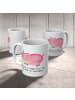 Mr. & Mrs. Panda Kaffeetasse Einhorn Schwein mit Spruch in Weiß