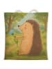 Mr. & Mrs. Panda Tasche Igel Blumen Design ohne Spruch in Weiß