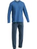 Erwin Müller Single-Jersey Schlafanzug in blau/marine